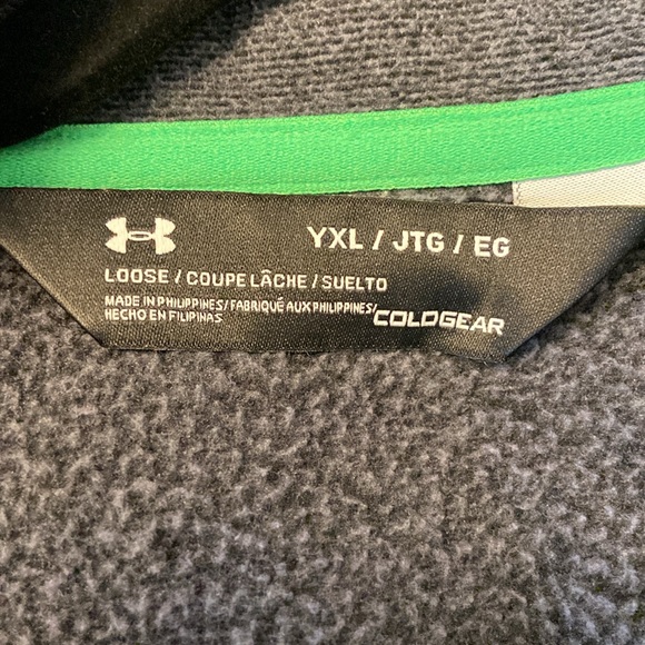 Under Armour Boys Phenom ¼ Zip pullover, Loose, Gray Black Green Size YXL - Picture 6 of 6